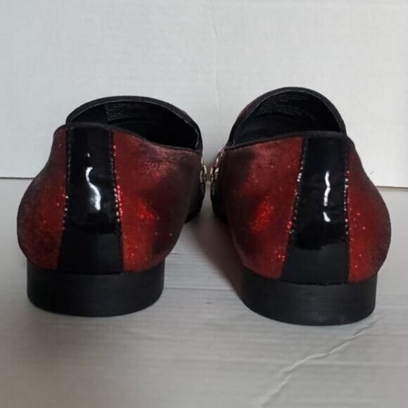 Moretti Black Label  Shoes Red Embellished Loafers Slip On Christo Men\'s Size 10 main image 6